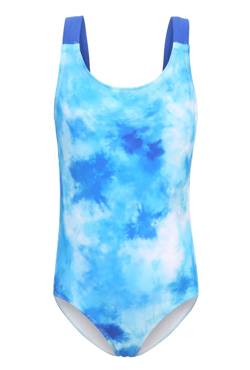 Traje de baño de una pieza para niñas Ropa Niña Bañador Natacion Tie Dye, Tie Dye 102b / Chica, 7-8 Años