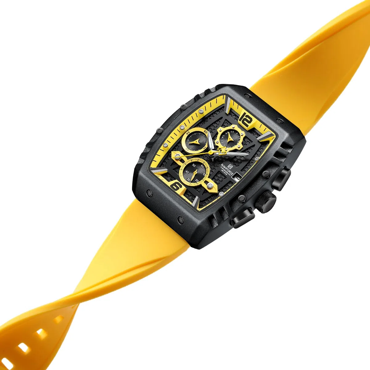 Naviforce Reloj de Cuarzo para Caballero con indicador automático de Fecha y Semana, Reloj de Pulsera analógico