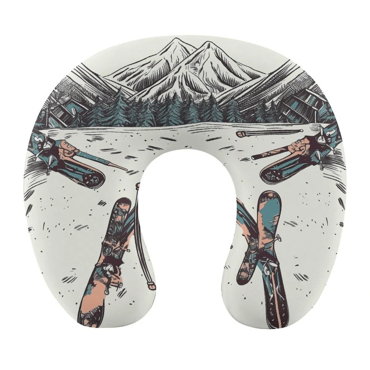 Juego de almohada en forma de U, núcleo de almohada de espuma viscoelástica, cojín, proporciona apoyo para el cuello, almohada de viaje, adecuada para aviones, coches, hogares y oficinas.