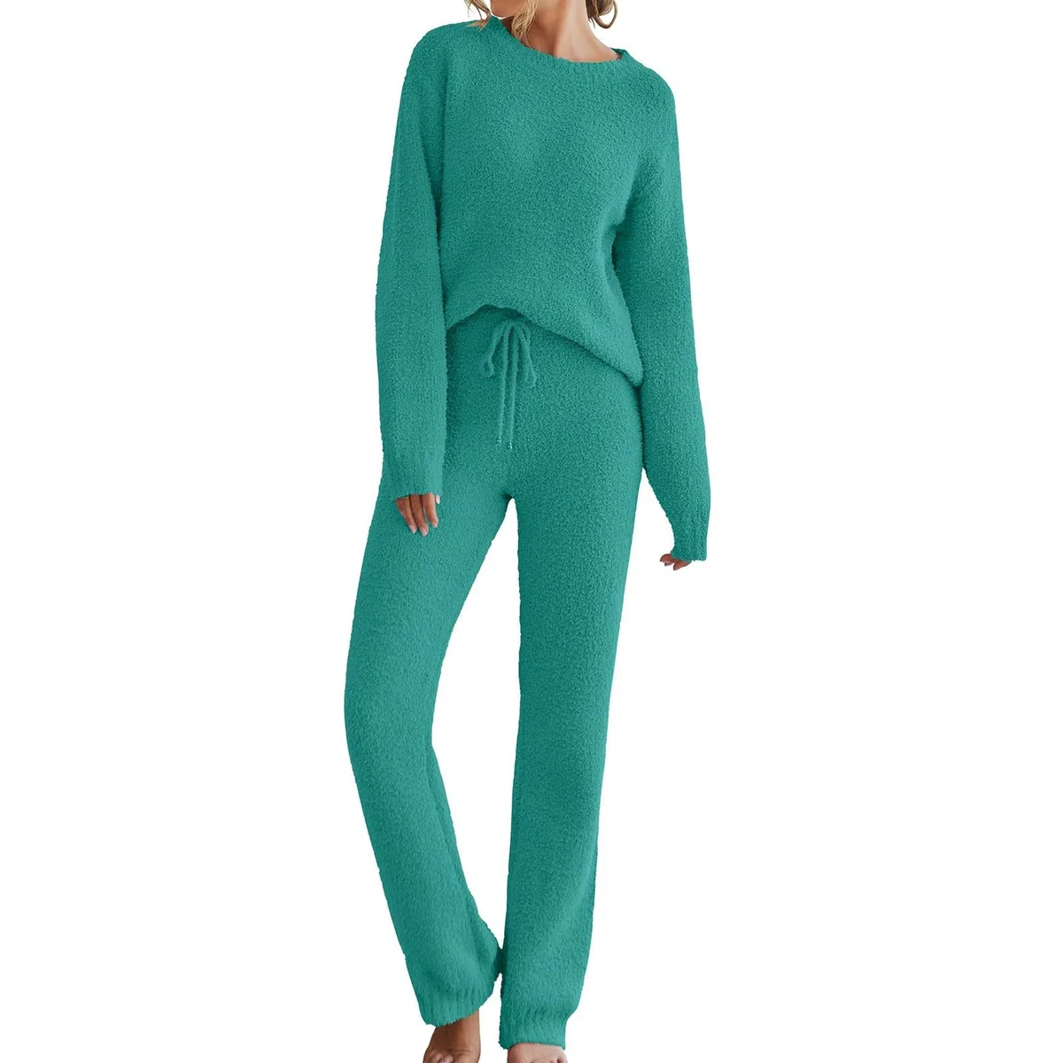Pijamas para mujer, invierno, cálido, conjunto de pijama de invierno, elegante, de terciopelo para mujer, pijama suave y cómodo, ropa de hogar y casual, ropa de alta capacidad de absorción, ropa de