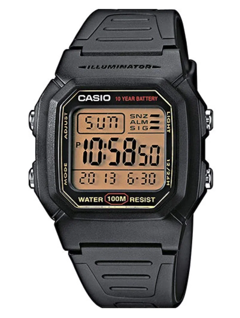 Casio Collection W-800HG-9AVES Reloj digital para hombres Segundo Huso Horario