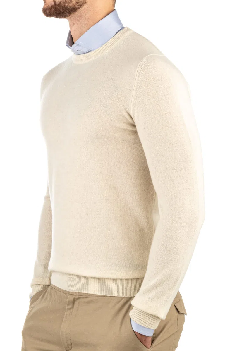 Dolcevita - Jersey para hombre, 30% puro cachemir, 70% pura lana, fabricado en Italia, manga larga, suave y cálido