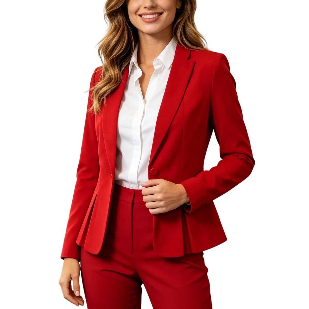 Genérico Chaqueta Traje Mujer Profesional, Americana Formal de Color Liso con Solapa, Blazer Elegante para Uniforme Oficina, Negocios y Trabajo