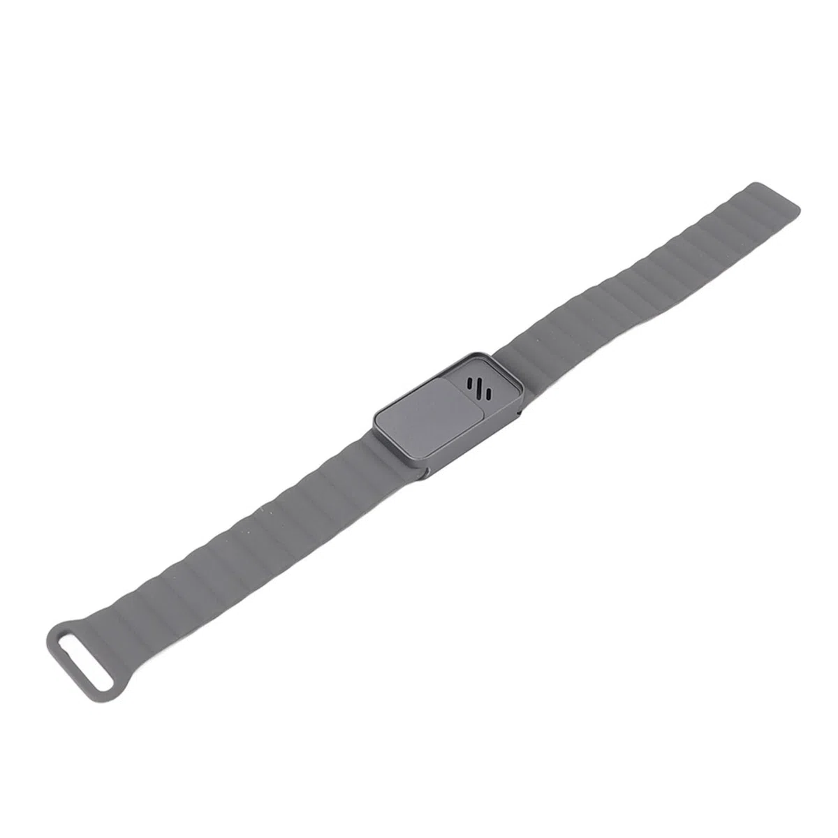 Pulsera difusora de aceites Esenciales, Pulsera de aromaterapia de Silicona de aleación de Aluminio, 3 Hojas de Fragancia, Plata Oscura para Hombres y Mujeres (Menta)