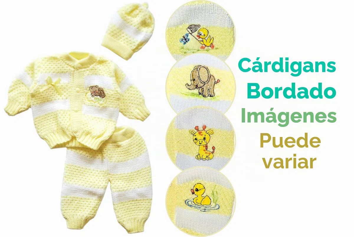 Abelito Juego de ganchillo unisex de invierno cálido de 3 piezas para recién nacido, niño y niña