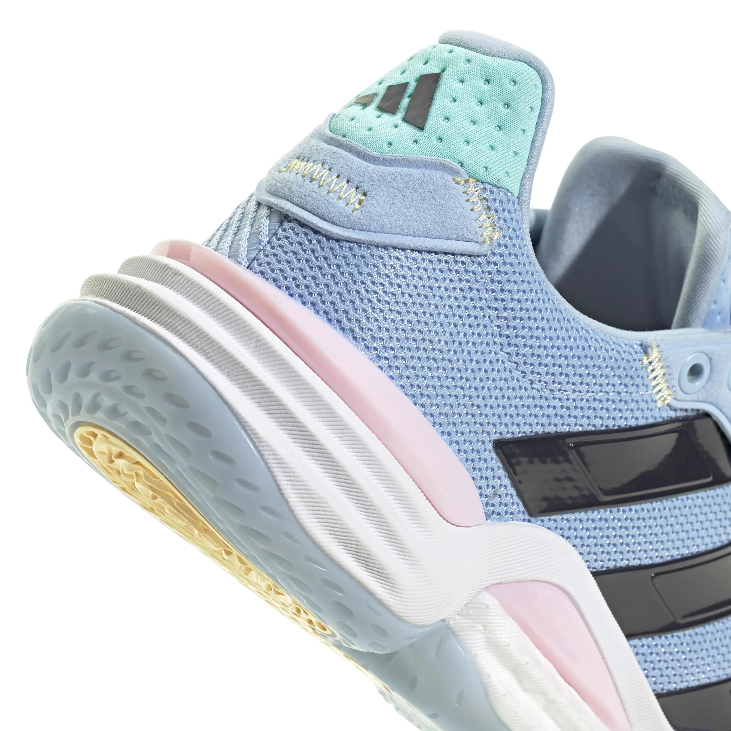 adidas Mujer Stabil 16 Indoor Shoes, Glow Blue/Shadow Navy/Core Black, 37 1/3 EU