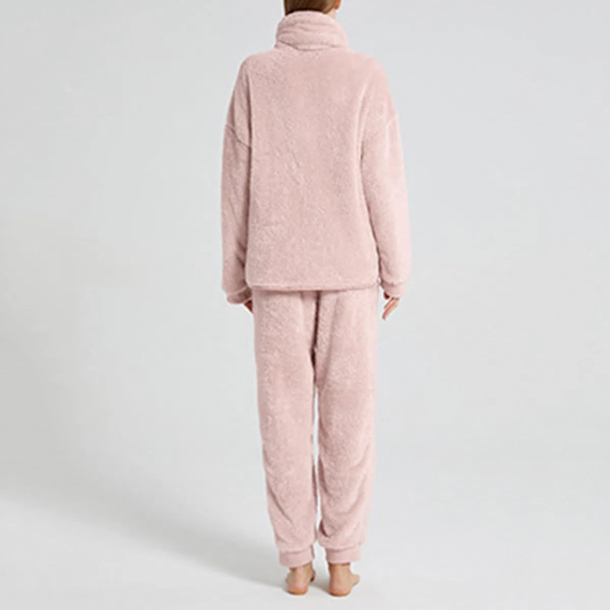Genérico Pijama Mujer Invierno Pijama Mujer Coralina Gruesa Cárdigan Térmico Conjunto Cálido De Terciopelo para Estar por Casa En Invierno Extremo
