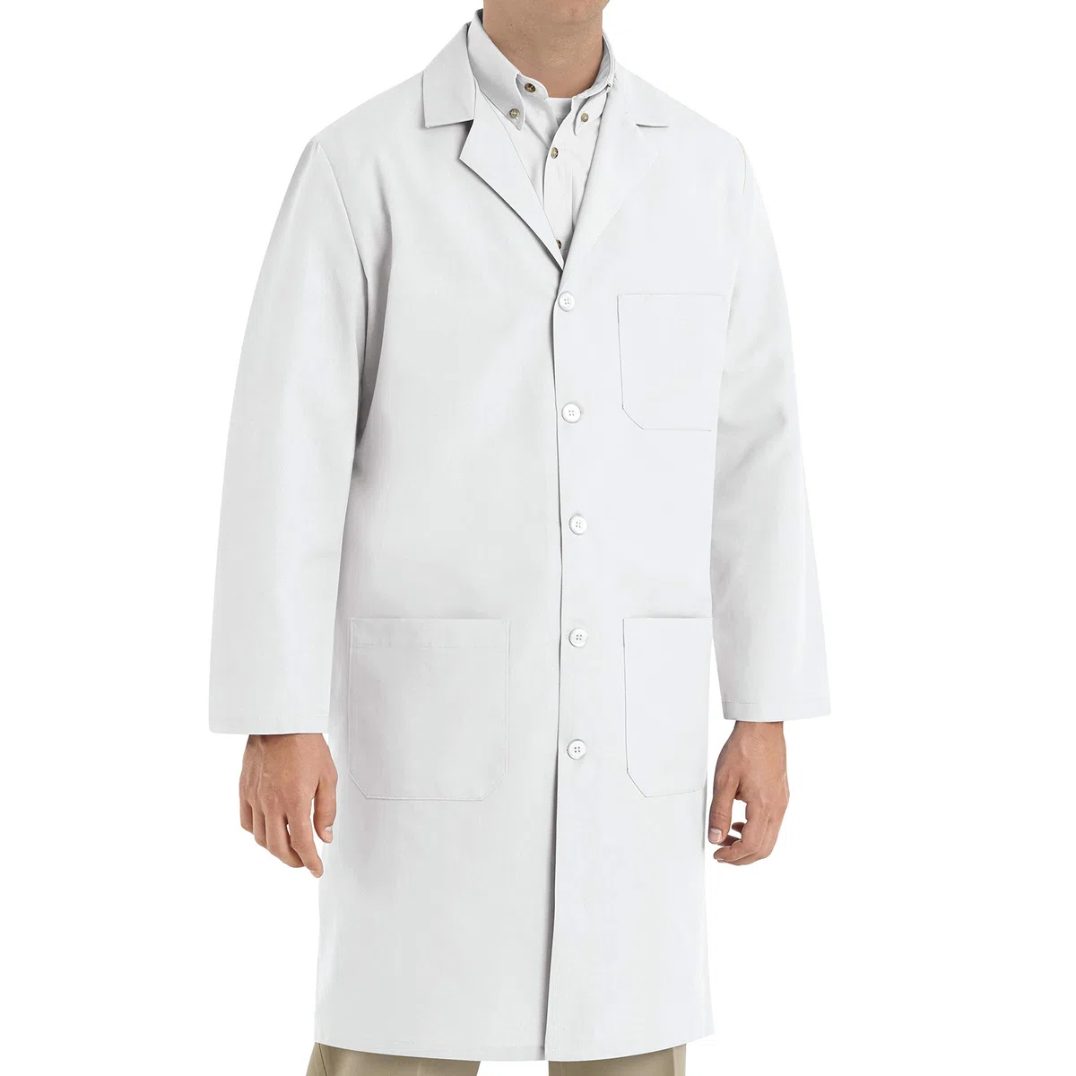 Red Kap Men's Lab Coat With Button Closure Exterior Pocket Original Lab Coat Hombre (Pack de 1)