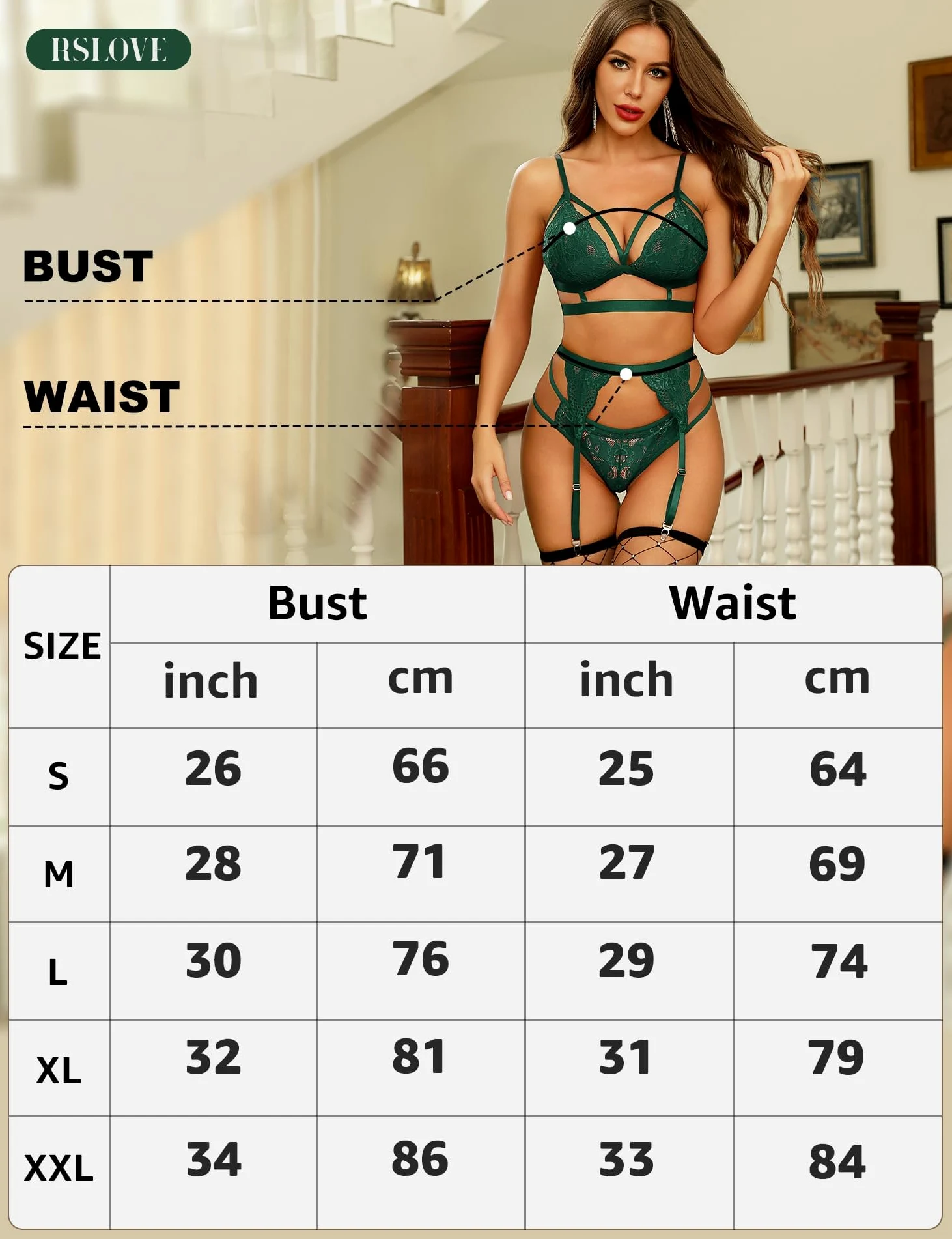 ZXLIHS Conjunto de lencería Sexy para Mujer con Sujetador y Bragas de Encaje Floral, 3 Piezas con Liguero