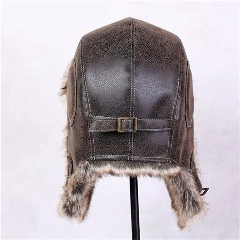Gorro de Invierno Térmico Gorros de invierno for hombre Lei Feng Hat Gorro de nieve de piel sintética for mujer con orejeras a prueba de viento cálido Sombrero de Aviador para Esquiar Deportivas al Ai