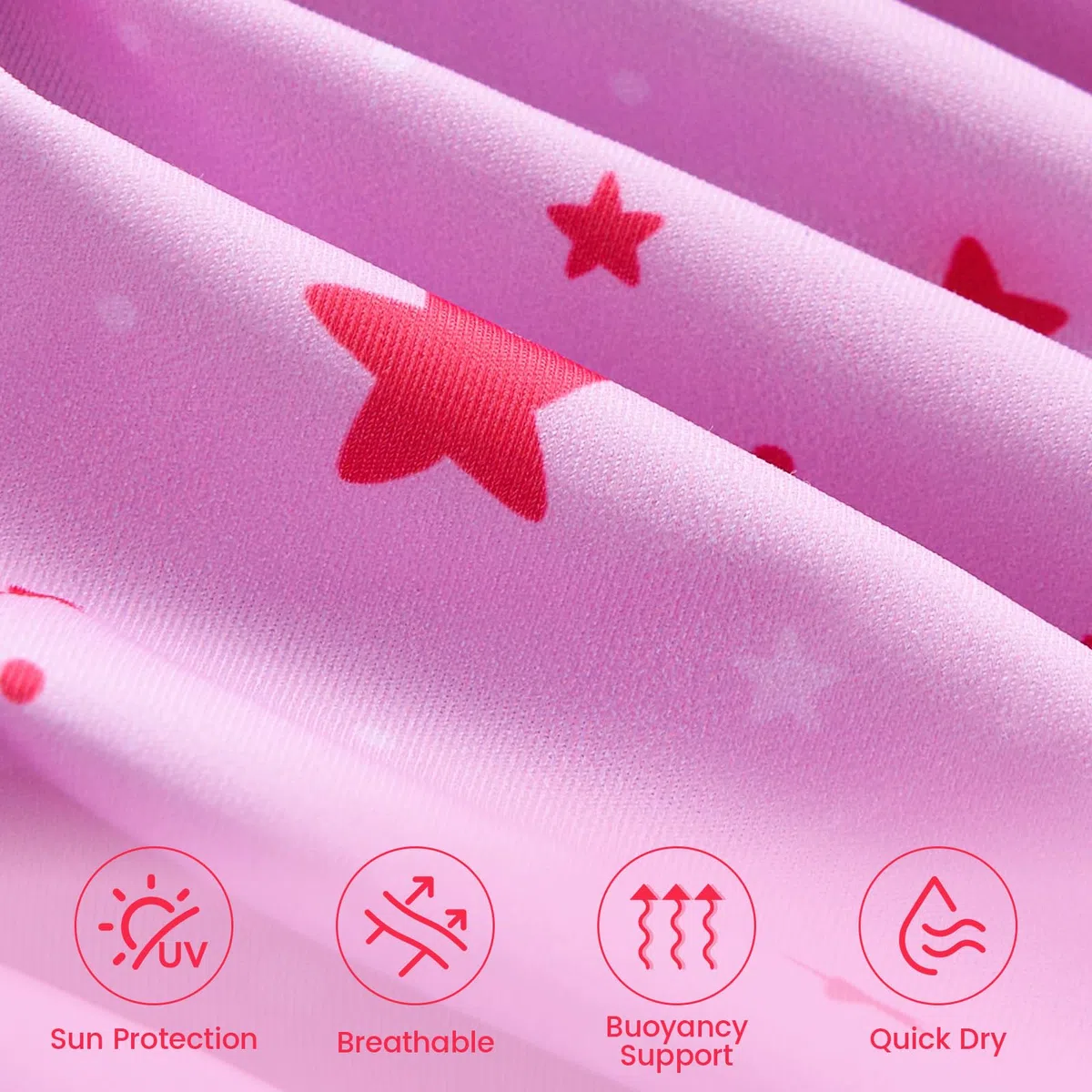Traje de baño de una pieza con flotación para bebés y niñas