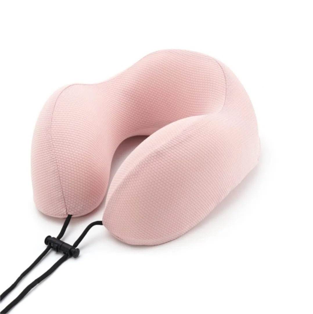 Almohada De Viaje Cuello Oficina Almohada De Viaje Espuma Viscoelástica, Nailon para El Cuello, Avión Lavable Accessorios De Viaje(F)