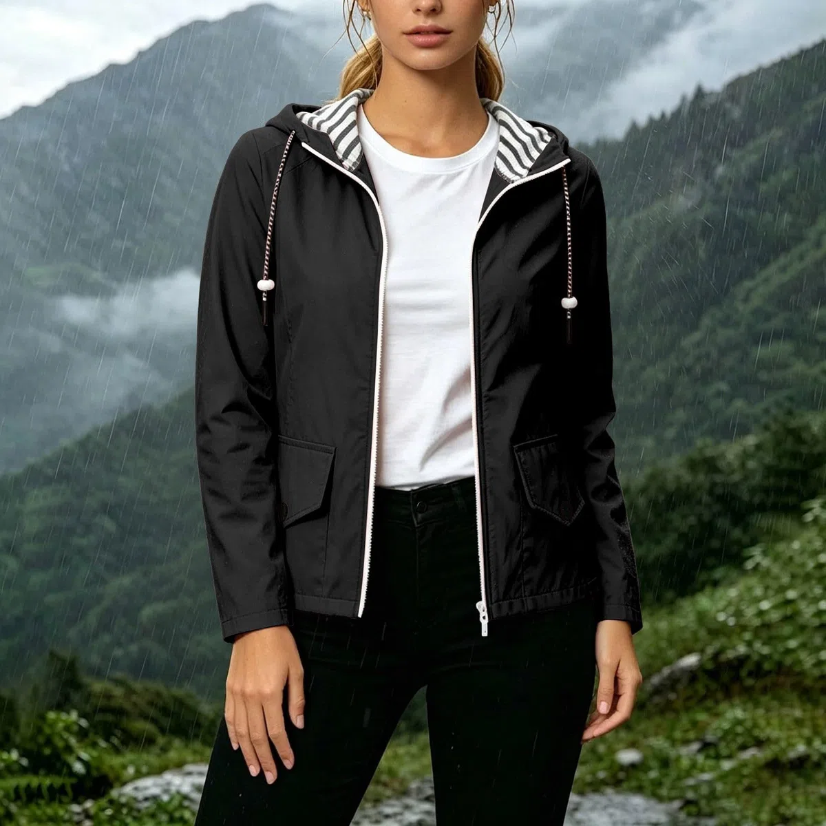 Chaqueta Informal para Uso Diario, Ligera, Transpirable y de Corte Moderno, Mujer, Ideal para Primavera y otoño