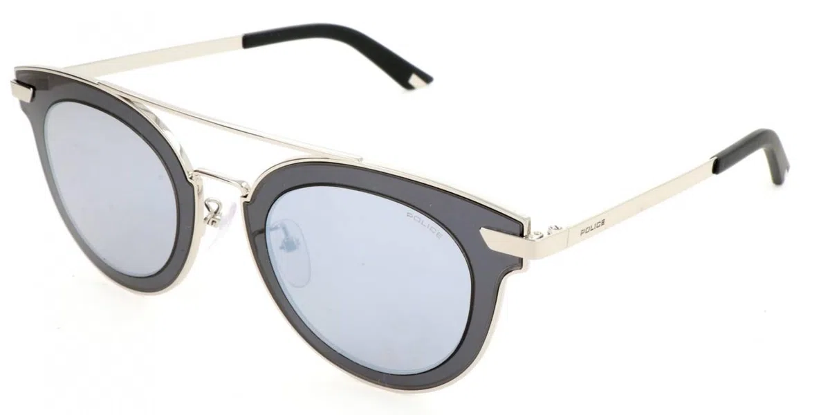Police Gafas de Sol SPL349 Shiny palladium 47/24/145 Hombres