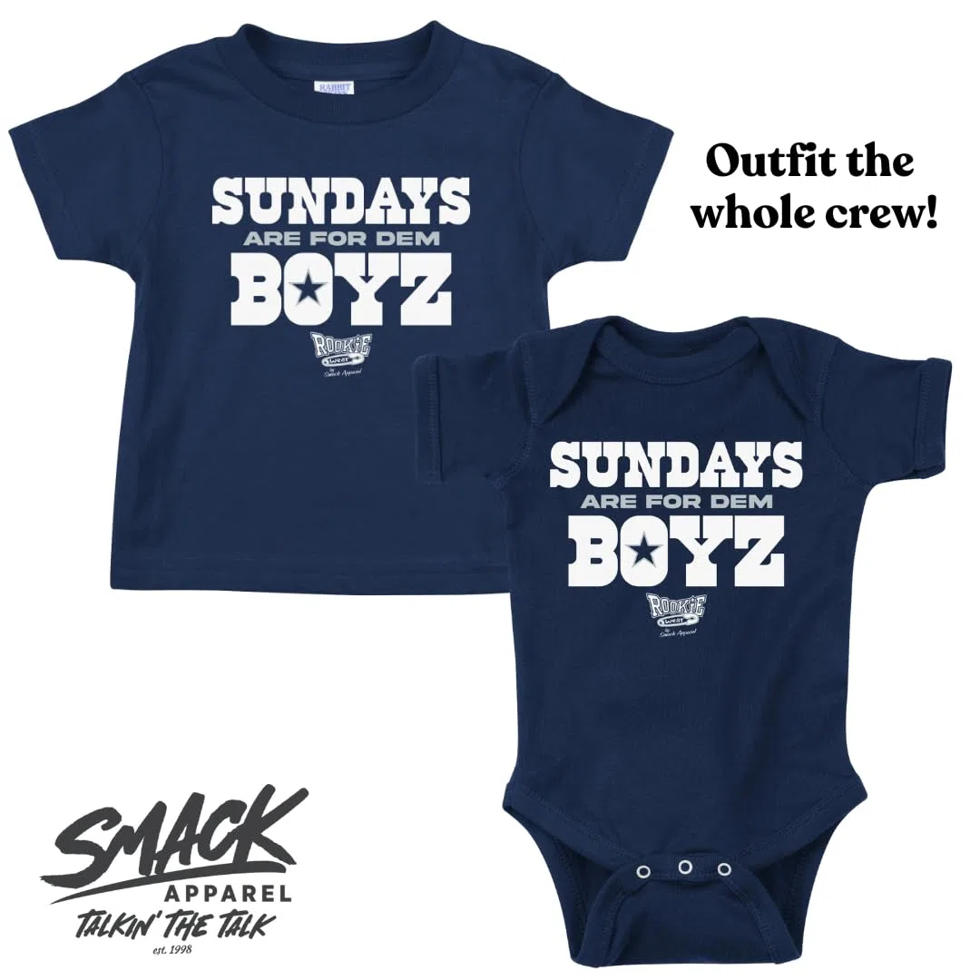 Sundays are for Dem Boyz Baby Apparel for Dallas Football Fans (NB-7T)
