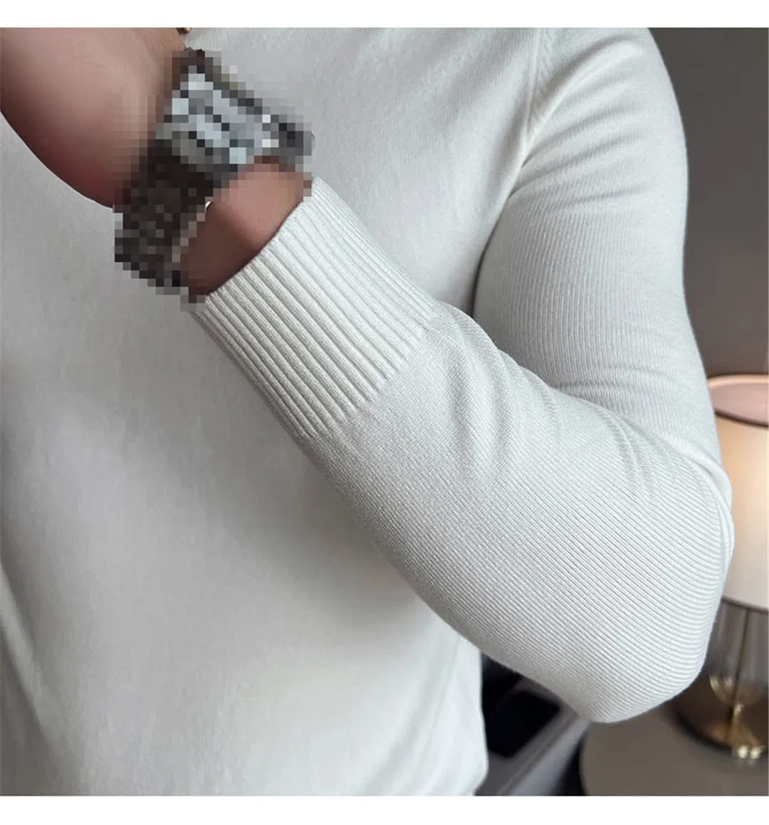 Hamthuit Hombres Invierno Slim Fit Suéter de cuello alto Hombres Suéter de punto cálido Suéter Casual Bottoming Pullovers
