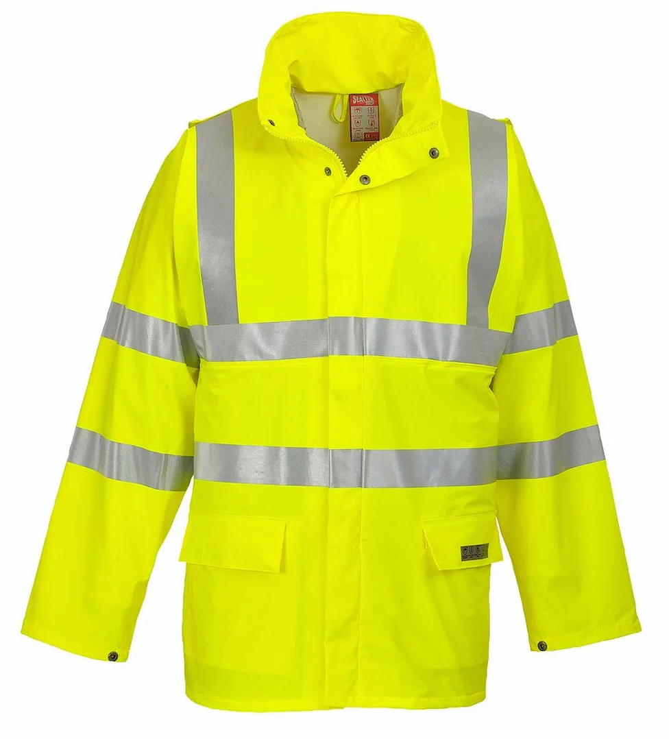 Portwest Chubasquero Alta Visibilidad Sealtex Flame, Tamaño: 5XL, Color: Amarillo, FR41YER5XL