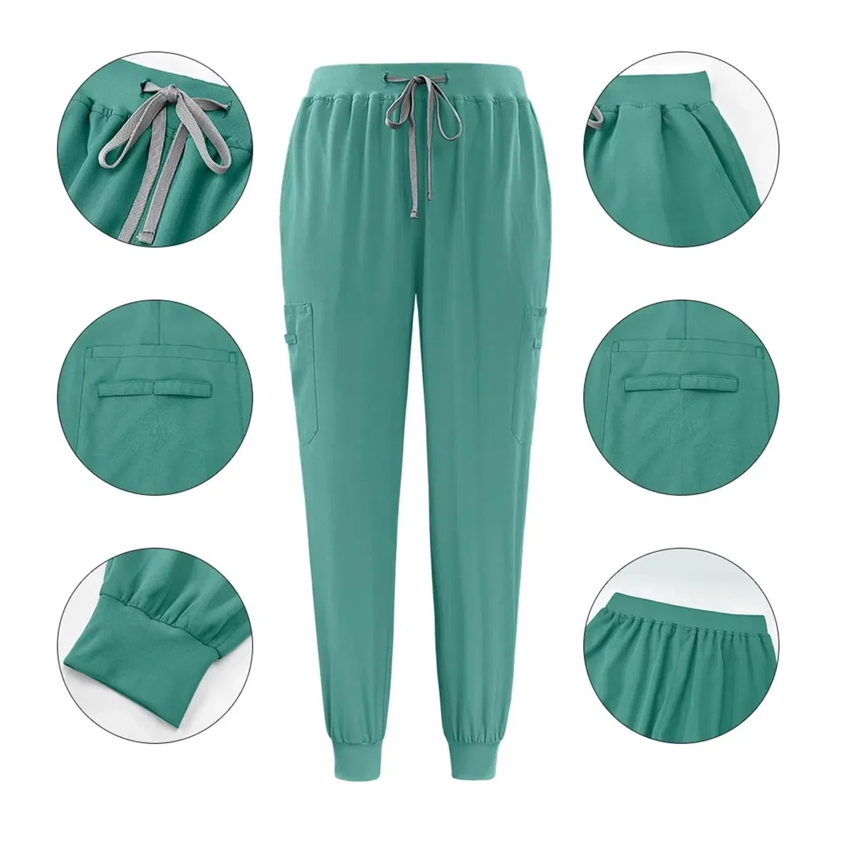 Uniformes de enfermera ajustados, conjuntos de uniformes médicos for mujer, Tops, pantalones, ropa for médicos de Hospital, clínica Dental, laboratorio, salón de trabajo Para Uso Hospitalario(Green,M)