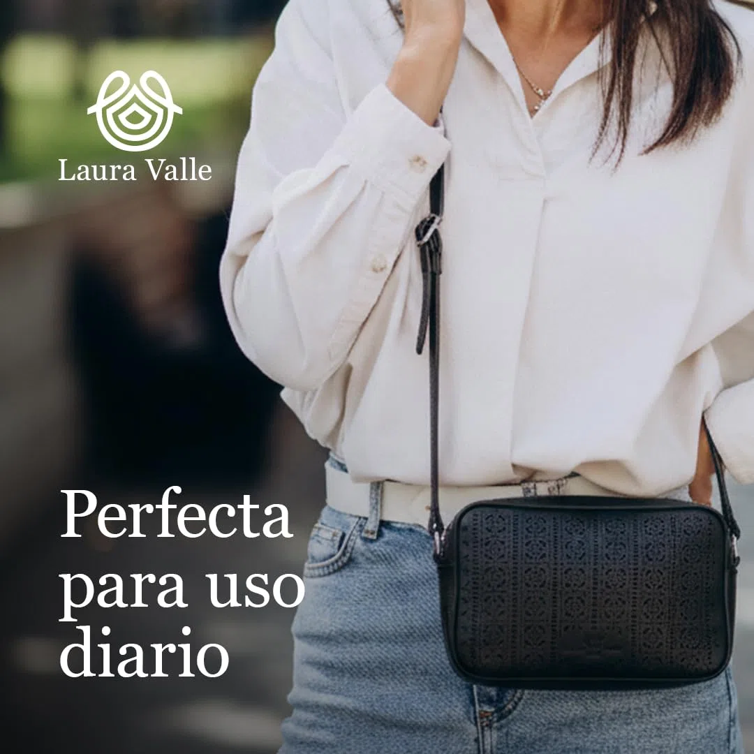 Laura Valle Bandolera Pequeña Mujer Modelo BENEIDA – Bolso Bandolera Mujer De Piel Auténtica Con Diseño Juvenil y Detalles Elegantes Ideal Como Bolso Hombro Para El Día A Día
