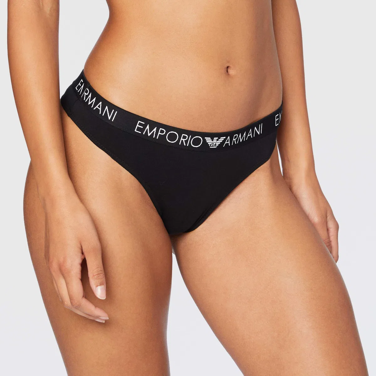 Emporio Armani Iconic Cotton Ropa Interior Tanga Bi-Pack Mujer (Pack de 2)