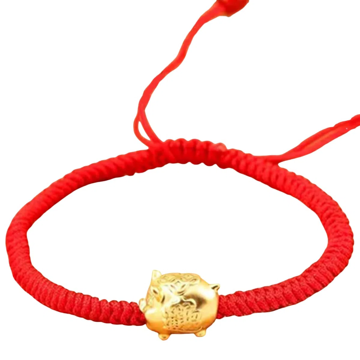 Pulsera De Riqueza Feng Shui Pulsera De Hilo Rojo Dragón Pulsera De Animal del Zodíaco Chino Pulsera De La Suerte Roja Pulsera Budista Hecha A Mano Amuleto De Buena Suerte Ajustable,Pig3