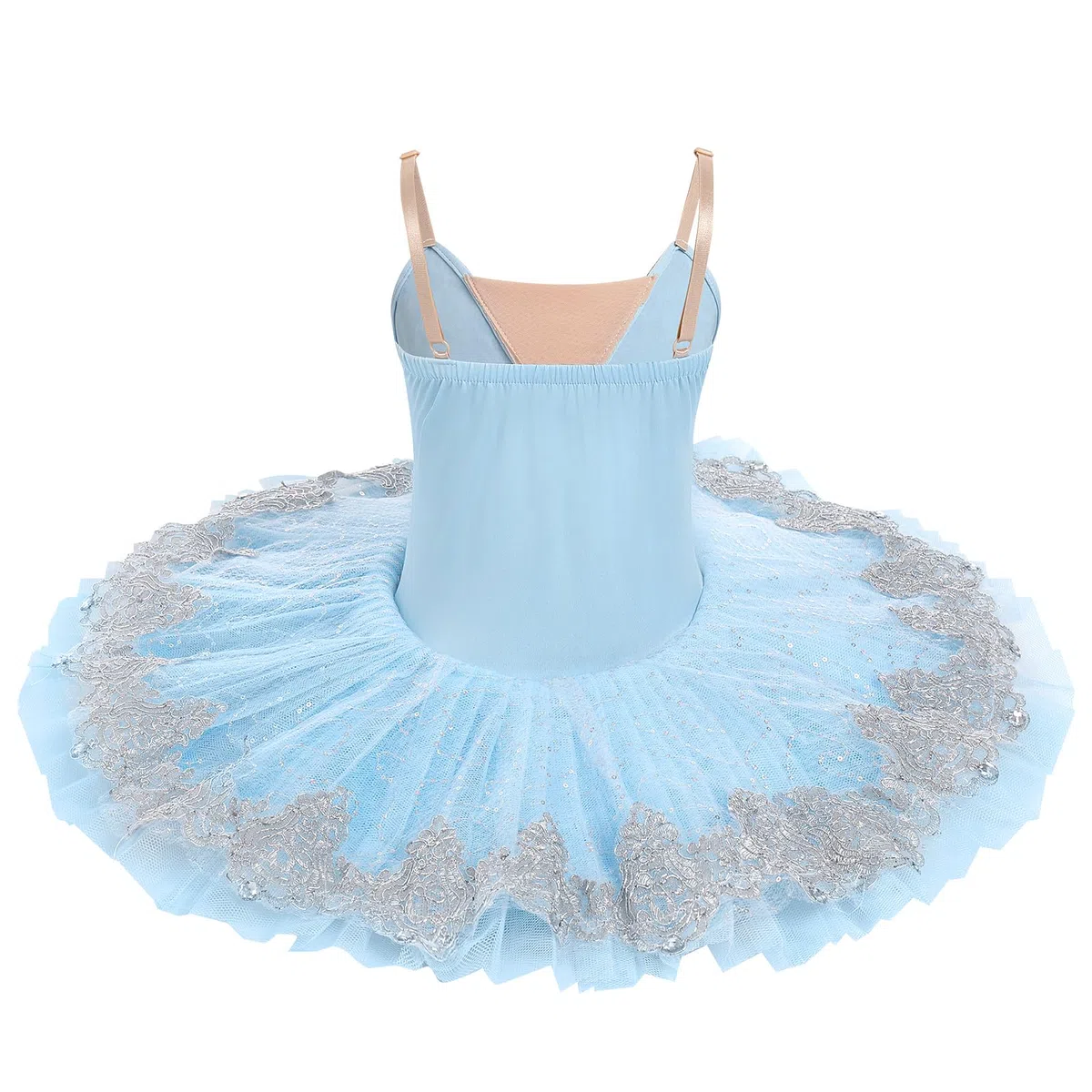 Vestido de ballet con lentejuelas y tutú para niñas, disfraz de bailarina, ropa de baile, falda bordada floral