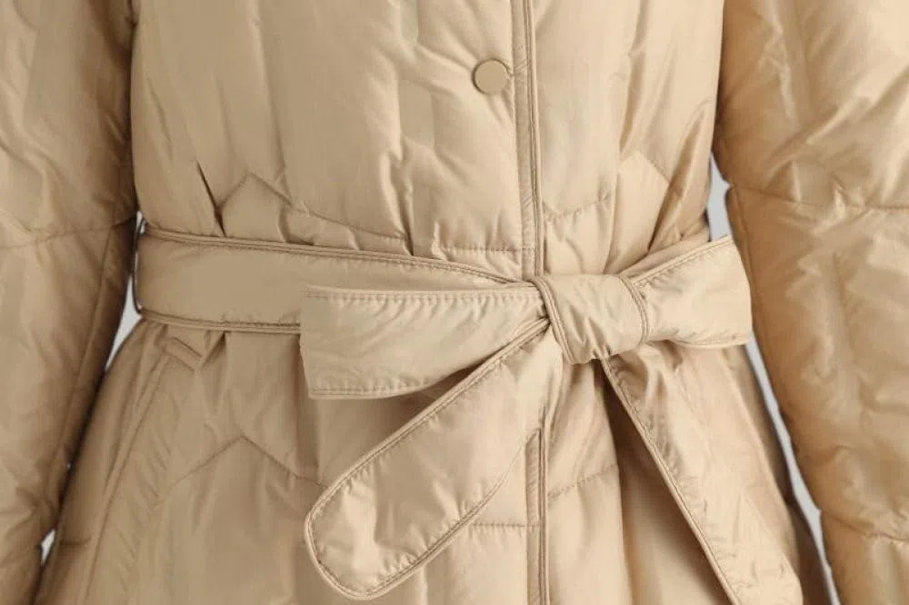 BrOleo Abrigo De Plumas con Capucha para Mujer Chaqueta Larga De Invierno,Chaqueta De Plumas Ligera con Cinturón Abrigo con Capucha Ropa De Abrigo Repelente Al Viento Regalos para Caminar Al Aire Li