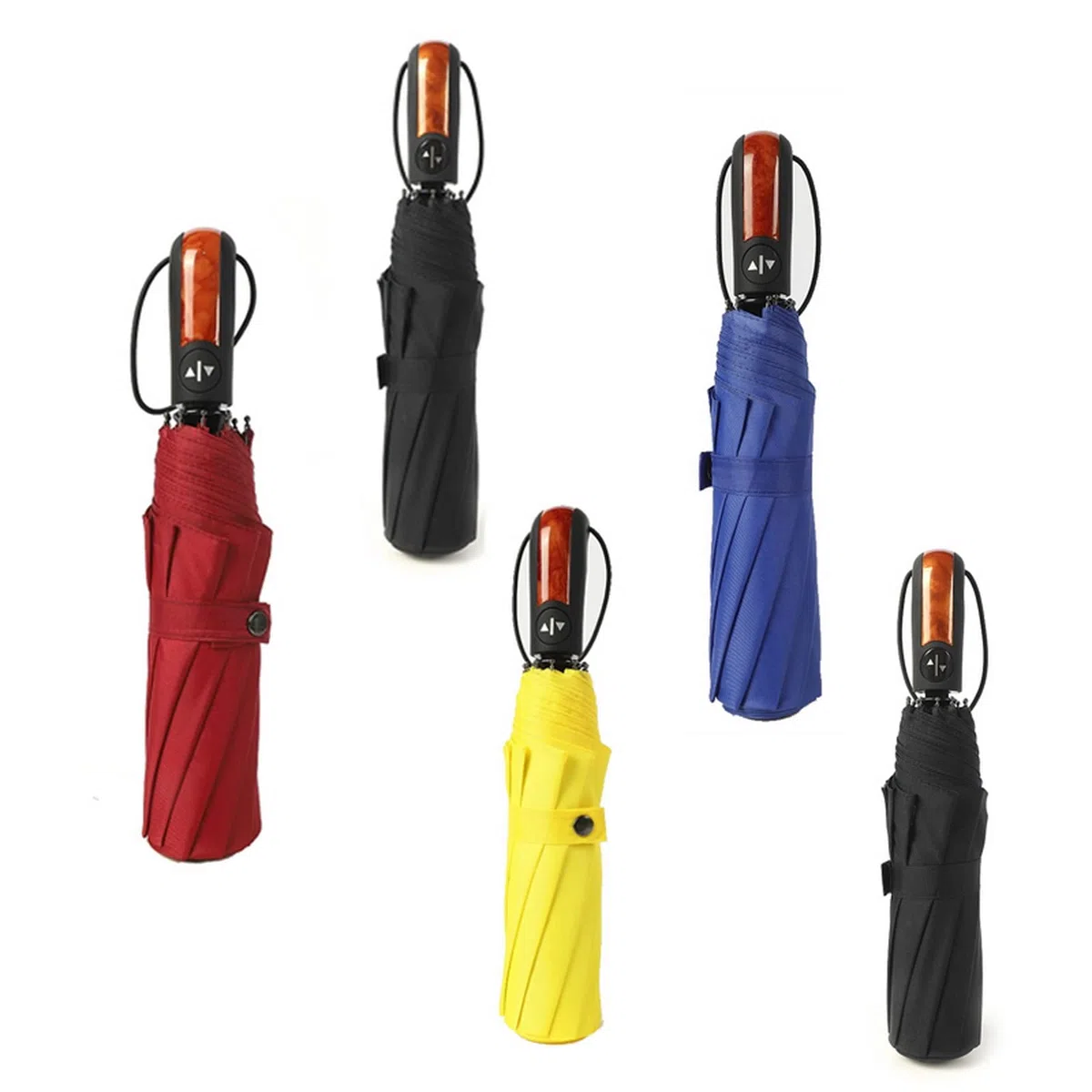 Paraguas plegable plegable paraguas automático lluvia mujeres mango madera hombres viento compacto viaje paraguas