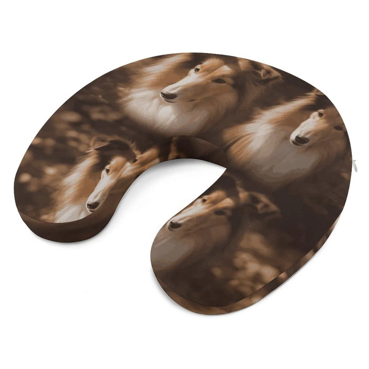 Shelties Almohada en forma de U, núcleo de almohada de espuma viscoelástica, cojín, proporciona apoyo para el cuello, almohada de viaje, adecuada para aviones, coches, hogares y oficinas.