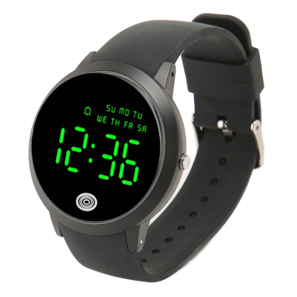 LJCM Reloj, Pantalla a Color Redonda Retroiluminada a Prueba de Golpes Simple 12 24 Horas de Conmutación SHO Hombres Reloj Digital para el Trabajo (Talla Grande)