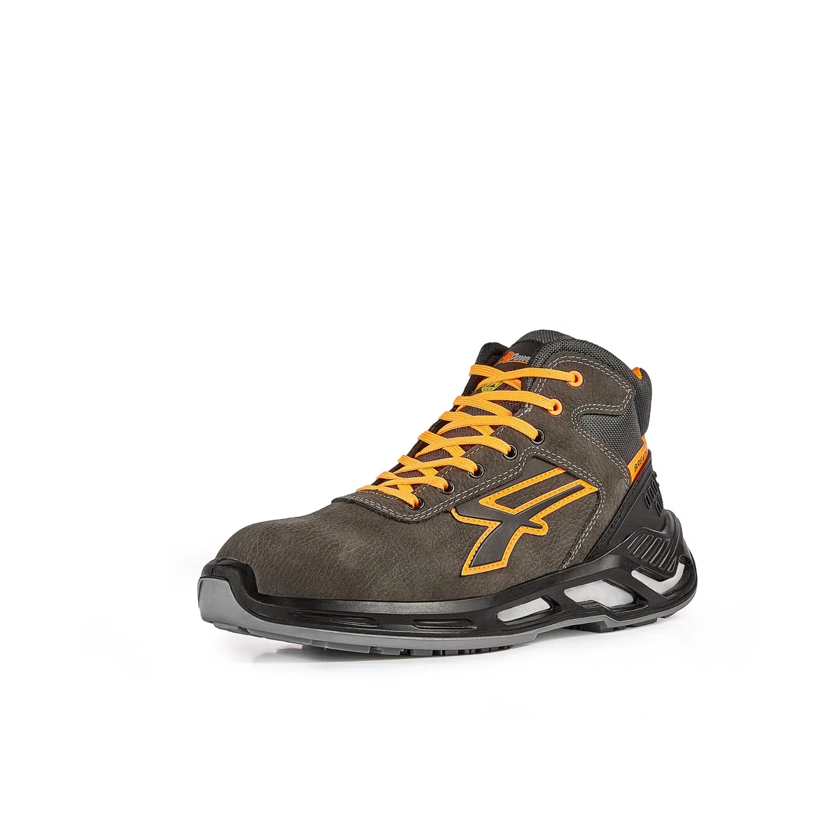 U-Power - Baskets de sécurité hautes avec renfort anti-shock JORDAN - Usage général - ESD S3 CI SRC 42 Gris / Orange