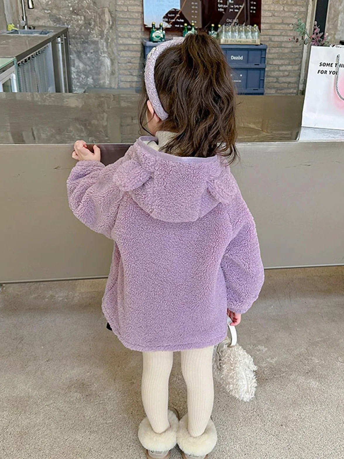 Miipat Bebés Niña Chaquetas y Abrigos Cremallera y Capucha Chaqueta Pequeño Niña Engrosada Chaqueta Térmica en Invierno Niños