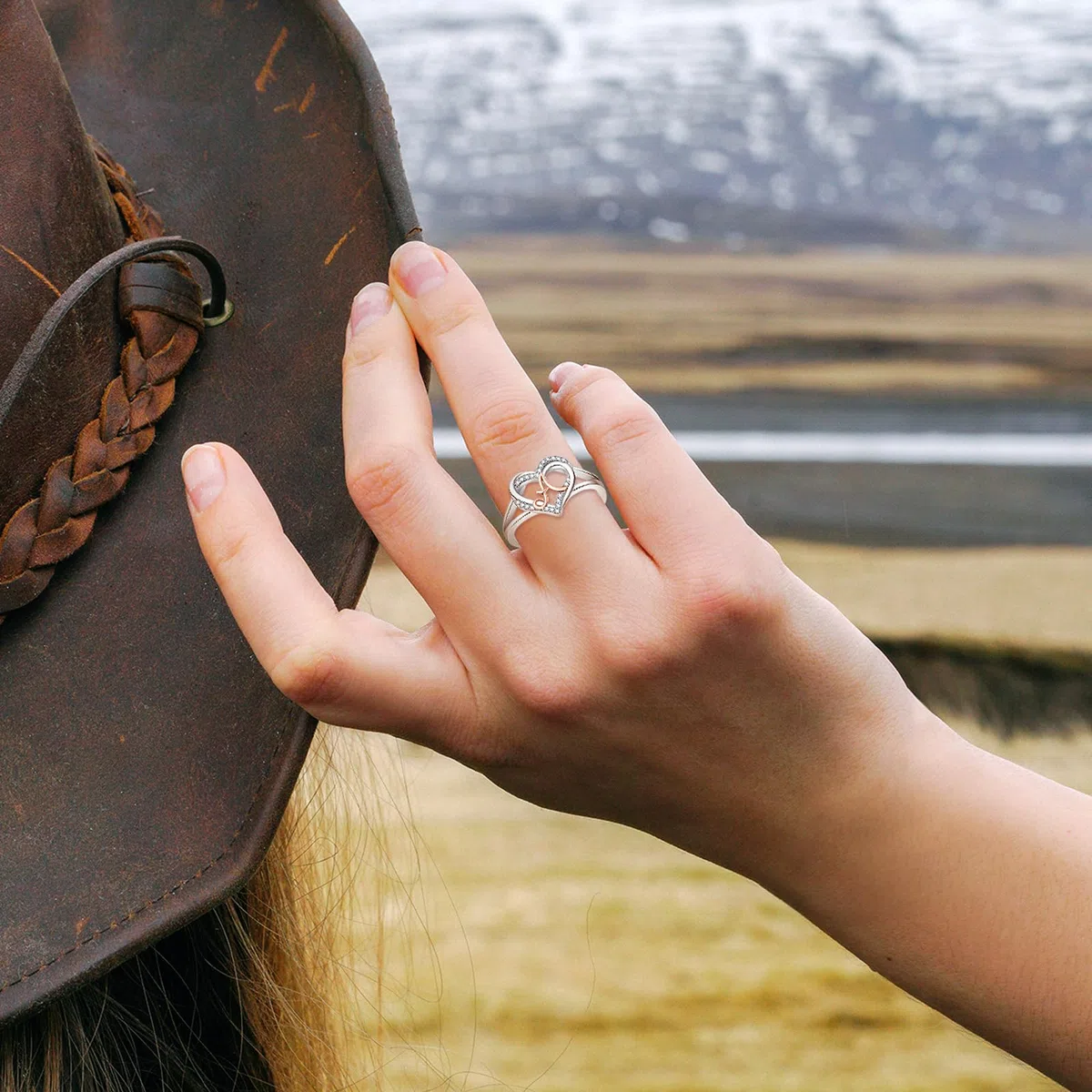 INFUSEU Anillo Iniciales, Plata de Ley 925 Anillos Abiertos Letras Forma Corazón Nombre Inicial Alfabeto A-Z Joyería Personalizada Ajustable Regalos para Mujeres Damas Niñas