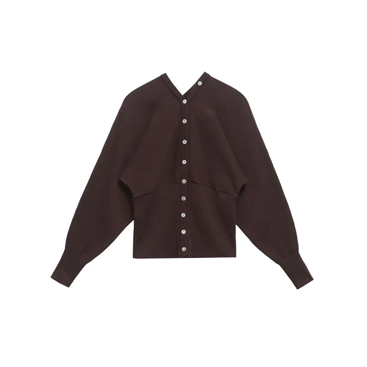 Cárdigan de Punto con Cuello en V y Botones Delanteros for Mujer, suéter de Manga Larga con Dobladillo Ajustado, Prenda Exterior Elegante for Mujer