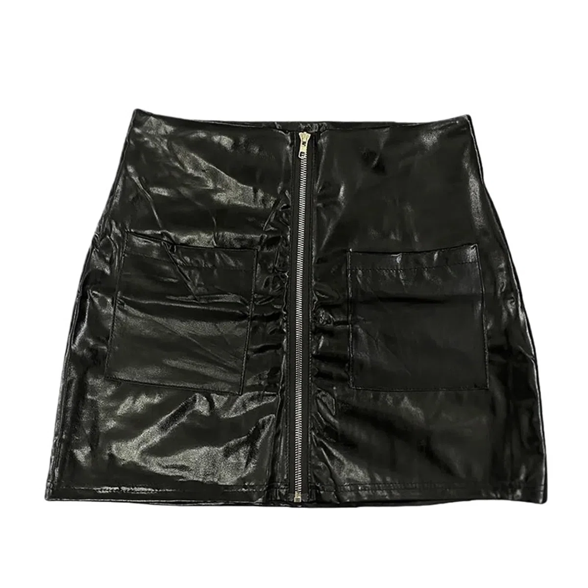 Falda De Cuero para Mujer Falda Corta de Cuero PU Informal Primavera for Mujer Mini Falda Sexy para Mujer