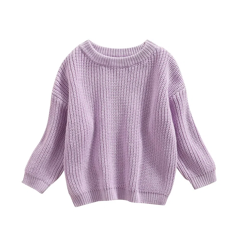 Afunbaby Suéter de punto para bebé niña y niño, sudadera cálida con cuello redondo y manga larga para bebés y niños pequeños
