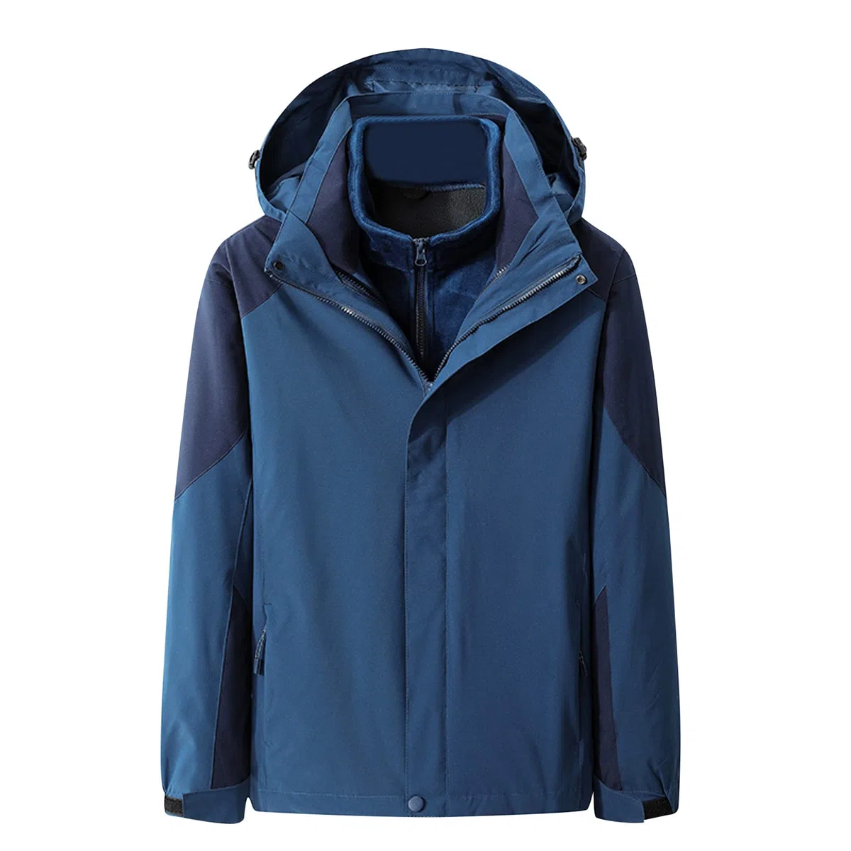Chaqueta de lluvia para hombre, impermeable, cortavientos, compacta, plegable, ligera, chaqueta de ocio, cortavientos resistente, ideal para ciclismo y senderismo, azul, XXXXL