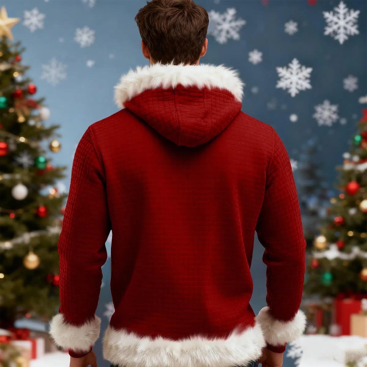Chaqueta Verano Hombre Sudadera con Capucha De Forro, Estilo Oversize, Tallas Grandes, Manga Larga, Casual, Ideal para Invierno. L (Red, XL) Gym Mangas Proteccion Solar Pijama Parejas
