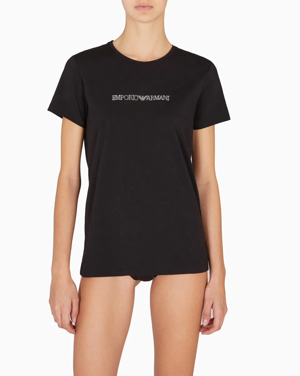 Emporio Armani Essential Cotton T-Shirt Camiseta de Cuello Redondo Mujer (Pack de 1)