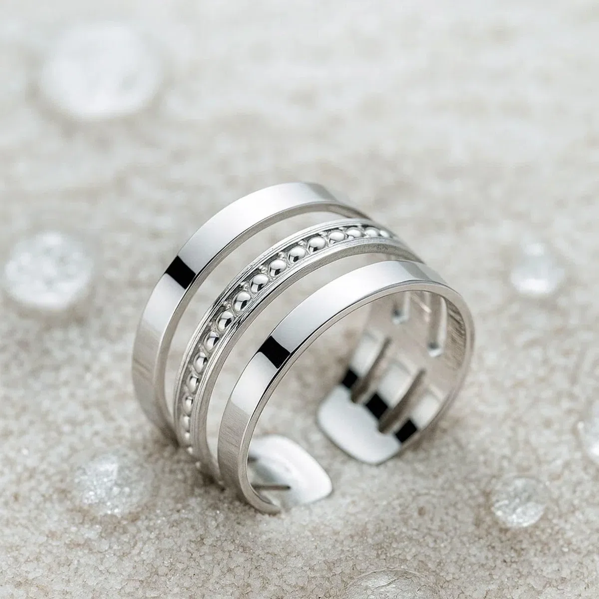 Anillo de plata de ley 925 para mujer, tamaño ajustable, regalo de regalo para mamá