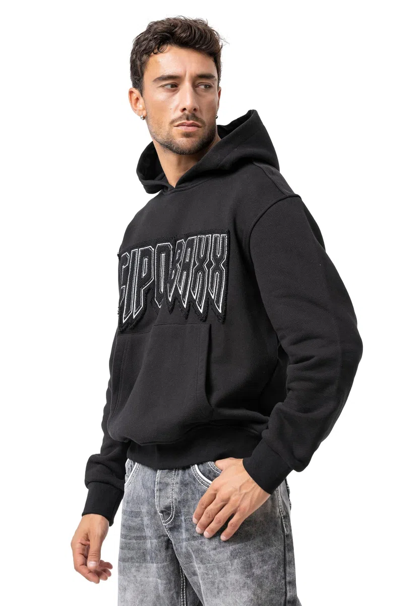 Cipo & Baxx Sudadera con capucha para hombre Series – Elegante jersey de estilo casual con capucha y bolsillo canguro – Parte superior cómoda para el día a día y el tiempo libre