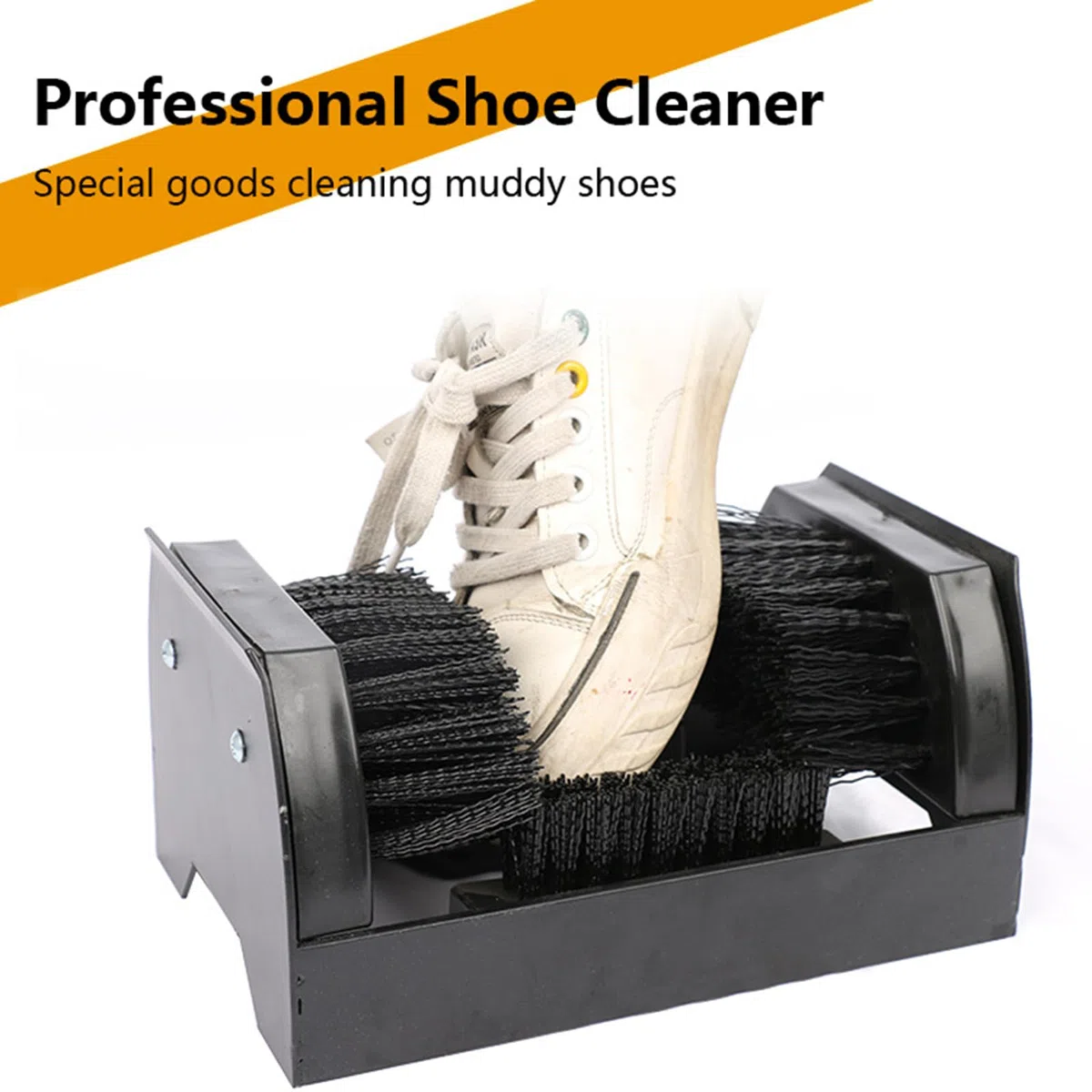 Rascador de botas para exteriores, cepillo limpiador de zapatos resistente, cerdas rígidas, montaje en suelo para eliminar suciedad, barro, nieve y mugre, apto para uso en interiores y exteriores