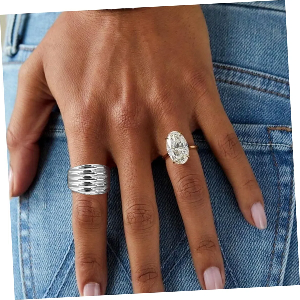 Healvian 5 Series Anillo Mujer Ajustador Para Anillos Para Mujer Plata De Decoración De Dedo Para Chicas Adolescentes Lindos s Cobre 2 Piezas X 5