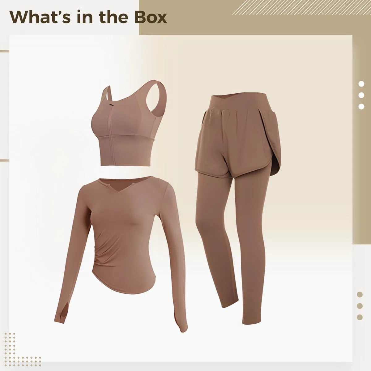 Conjuntos de entrenamiento genéricos de tres piezas para mujer, conjuntos de yoga de 3 piezas con telas transpirables y diseño antibolitas, XXL adecuado para 135-150 libras, trajes deportivos