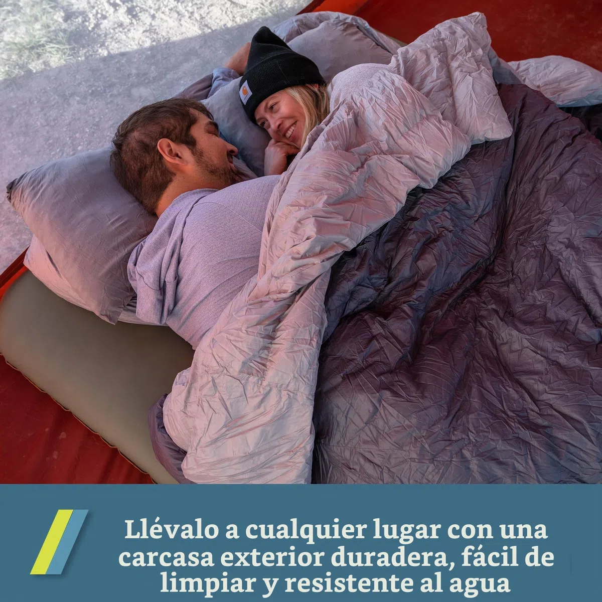 Klymit Drift - Almohada de Camping de Espuma viscoelástica troceada con Funda Reversible para Uso en Exteriores, Verde, Grande