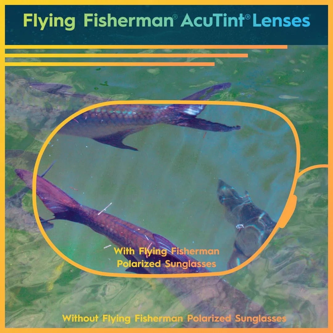 Flying Fisherman Cay Sal Polarized Sunglasses with Matte Black Frame, Amber Lenses