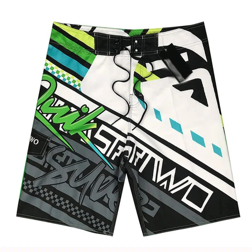 CLSDRZC Men Swim Beach Shorts Mens Swimming Trunks Swimsuit Man Bermuda Beachwear Surf Board Bathing Suit Pocket