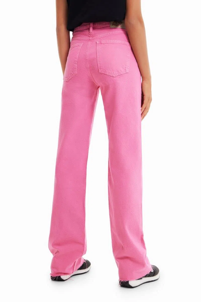 Desigual Denim Pink Panther, 3056 Turosa, Jeans Mujer, Rojo (Red), 38