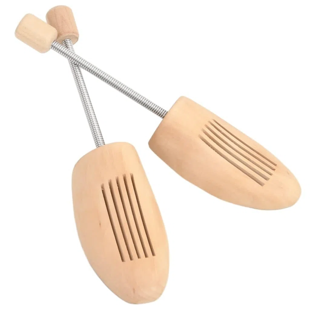 Horma de zapatos de madera maciza Lotus, par 35-38, ajustable, para el cuidado de la forma y almacenamiento sin arrugas, con absorción de humedad y agradable aroma