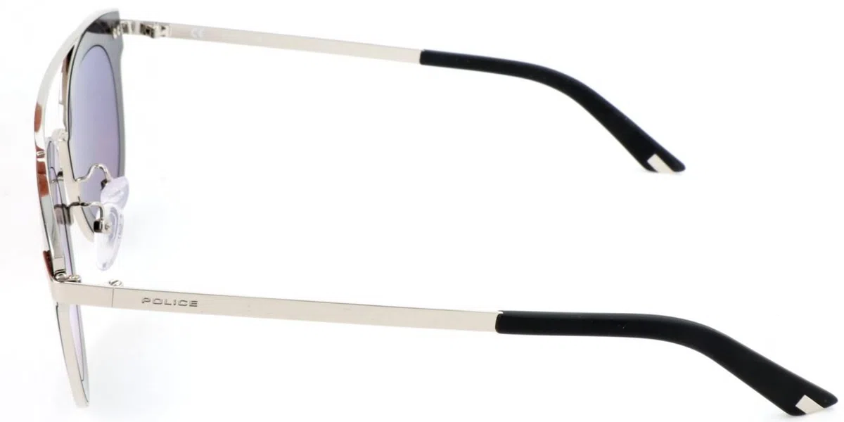Police Gafas de Sol SPL349 Shiny palladium 47/24/145 Hombres